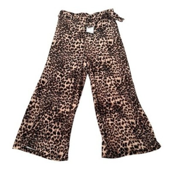No Comment Size Medium Leopard Print Gaucho Cropped Pants Soft NEW  *T1 - Picture 1 of 5